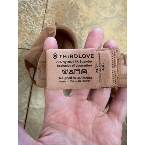 ThirdLove Perfect Coverage Bra 24/7 Classic - Size 40C - Picture 3 of 3